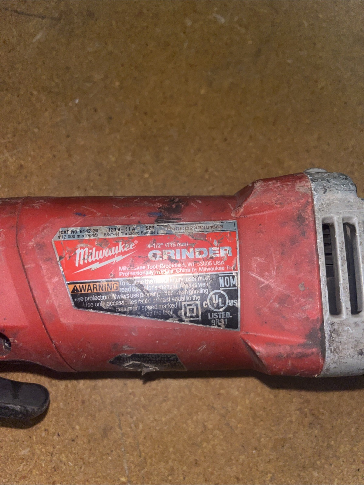 Broken Made In 2024 Milwaukee 6142-30 BROKEN 11Amp Corded 4-1/2” Grinder 6009