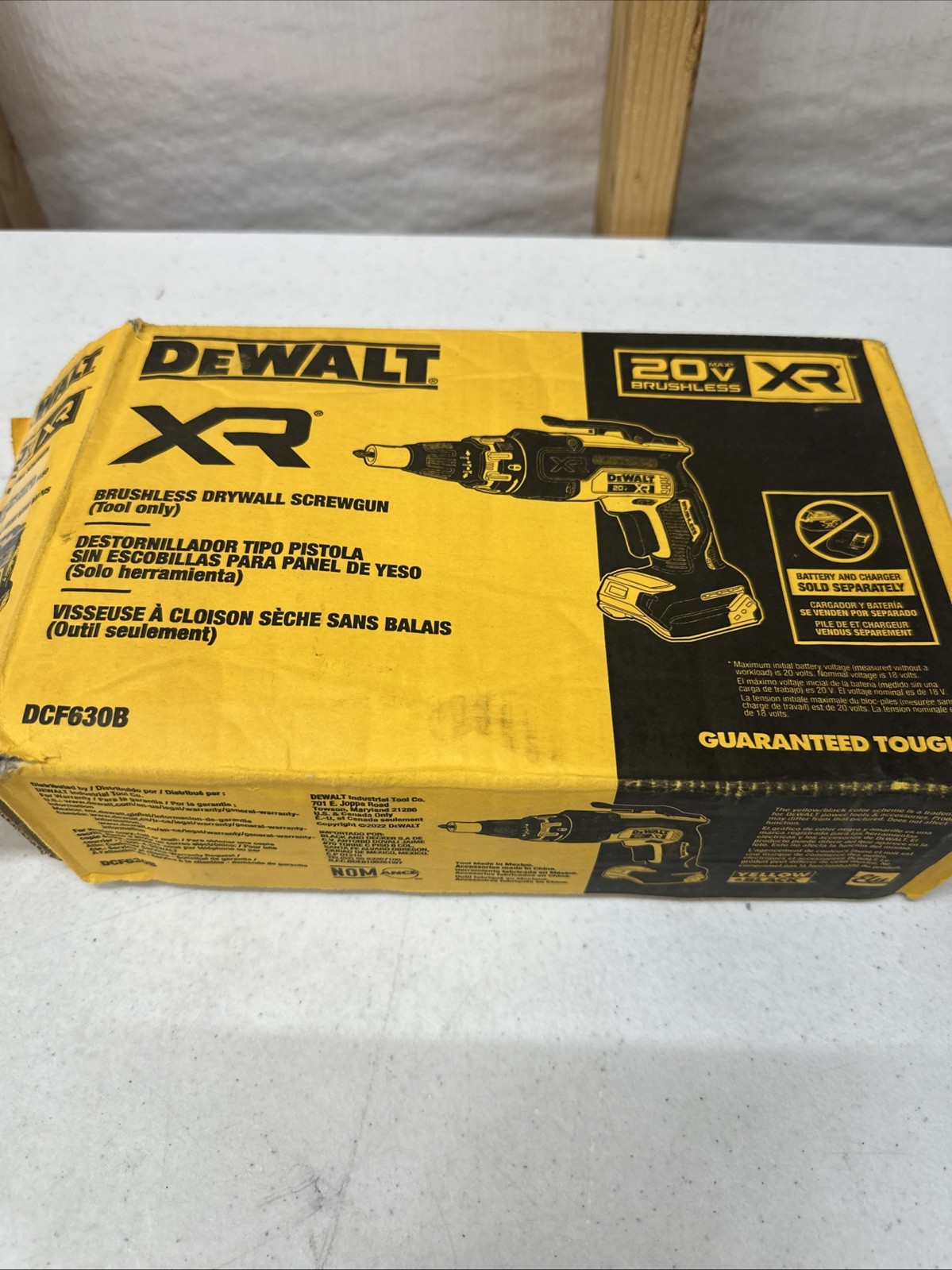 DEWALT DCF630B 20V XR Drywall Screwgun (Tool Only)