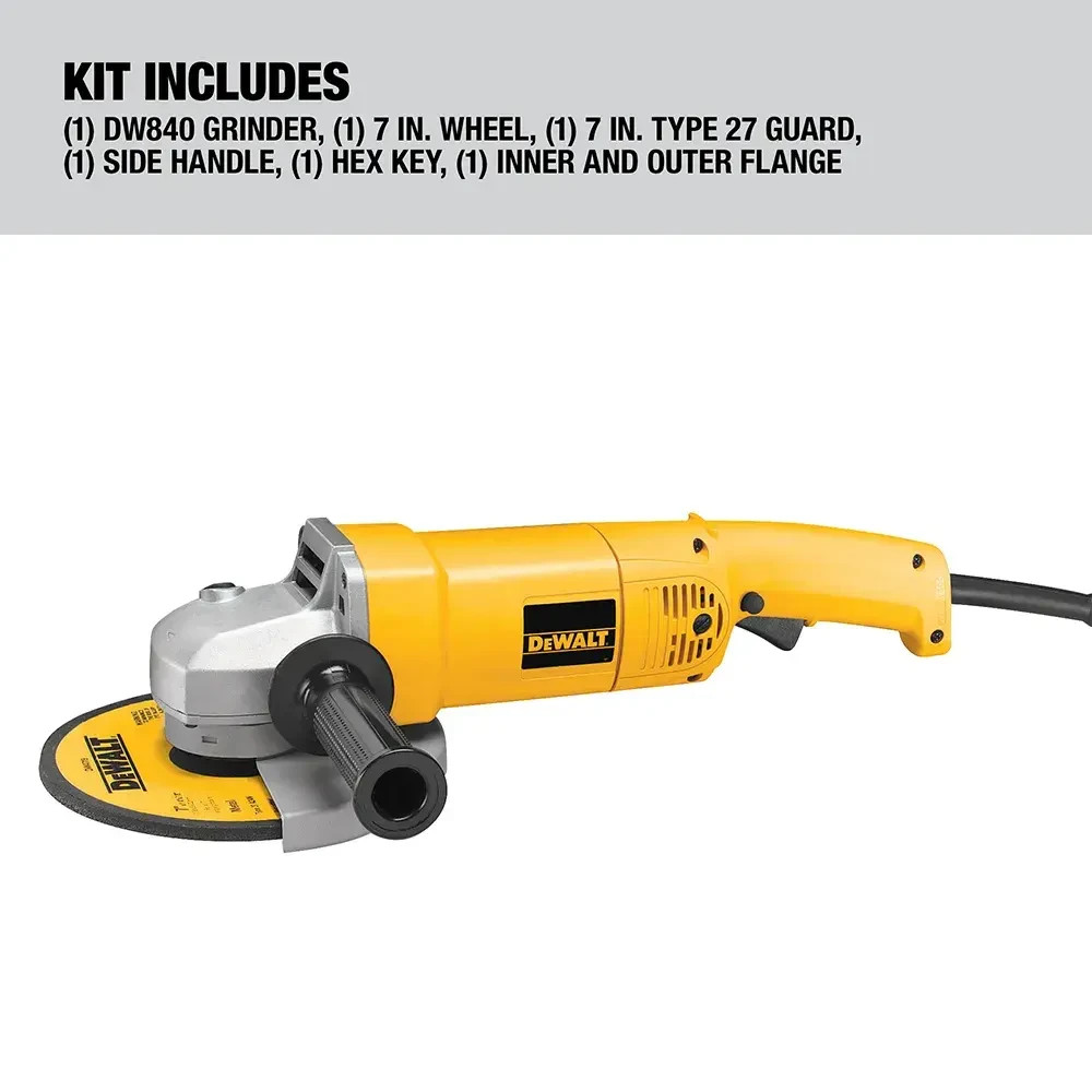 **NEW** DeWalt 7&Prime; 13 Amp Corded Medium Angle Grinder 8000 RPM 5/8-11 Spindle