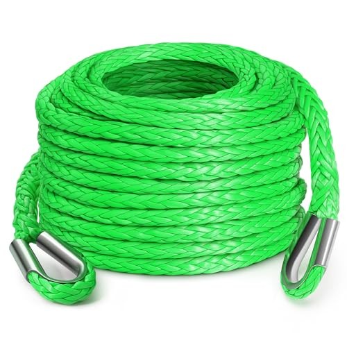 Synthetic Winch Extension Rope, 3/8&Prime; x 50ft, 26,500 Lbs