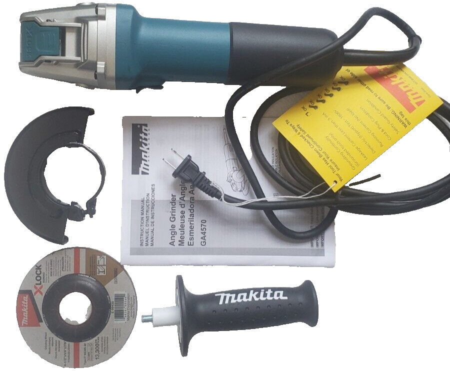 Makita GA4570 7.5 Amp 4-1/2 in. Corded X-LOCK Angle Grinder