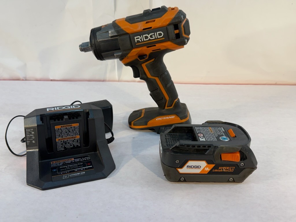 RIDGID 18V Brushless 4-Mode 1/2 in. High-Torque Impact Wrench R86011VN Bundle