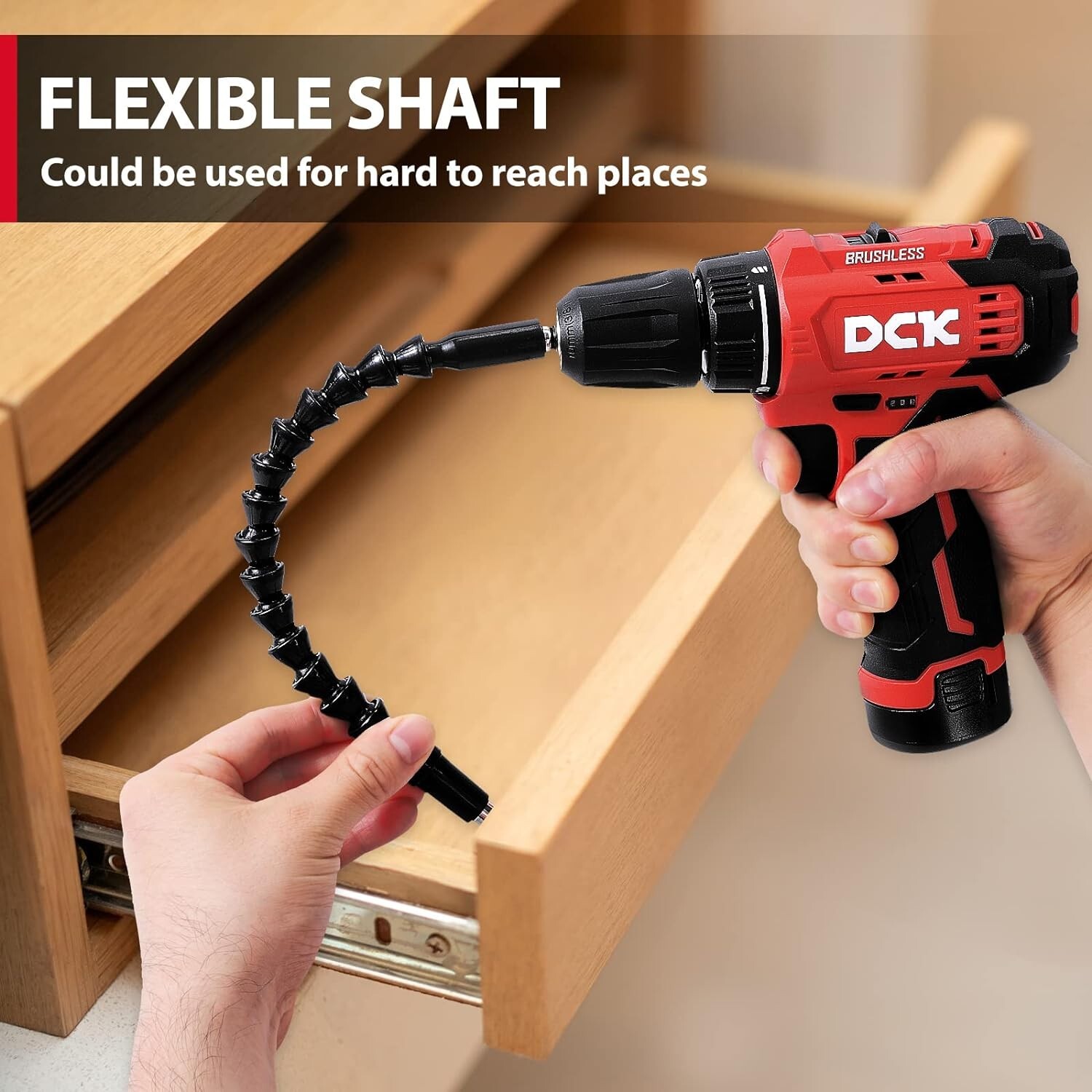 Brushless Drill Set, 12V Cordless Drill with 2.0Ah Battery, 3/8’’ Keyless Chuck