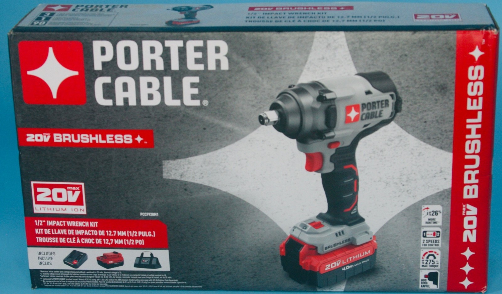 NEW ⭐ Porter Cable PCCF920M1 20V Max 1/2&Prime; Impact Wrench Kit w Battery + Charger