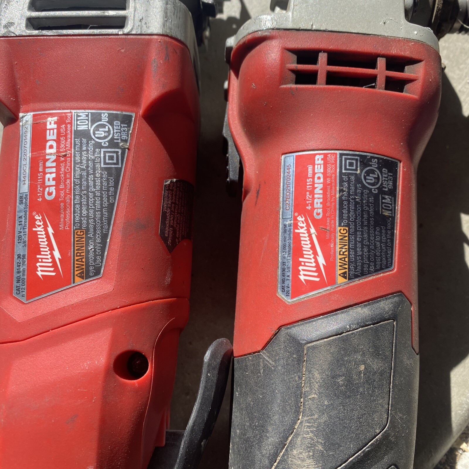 2 Milwaukee 6142-30 6130-33 Angle Grinder Parts