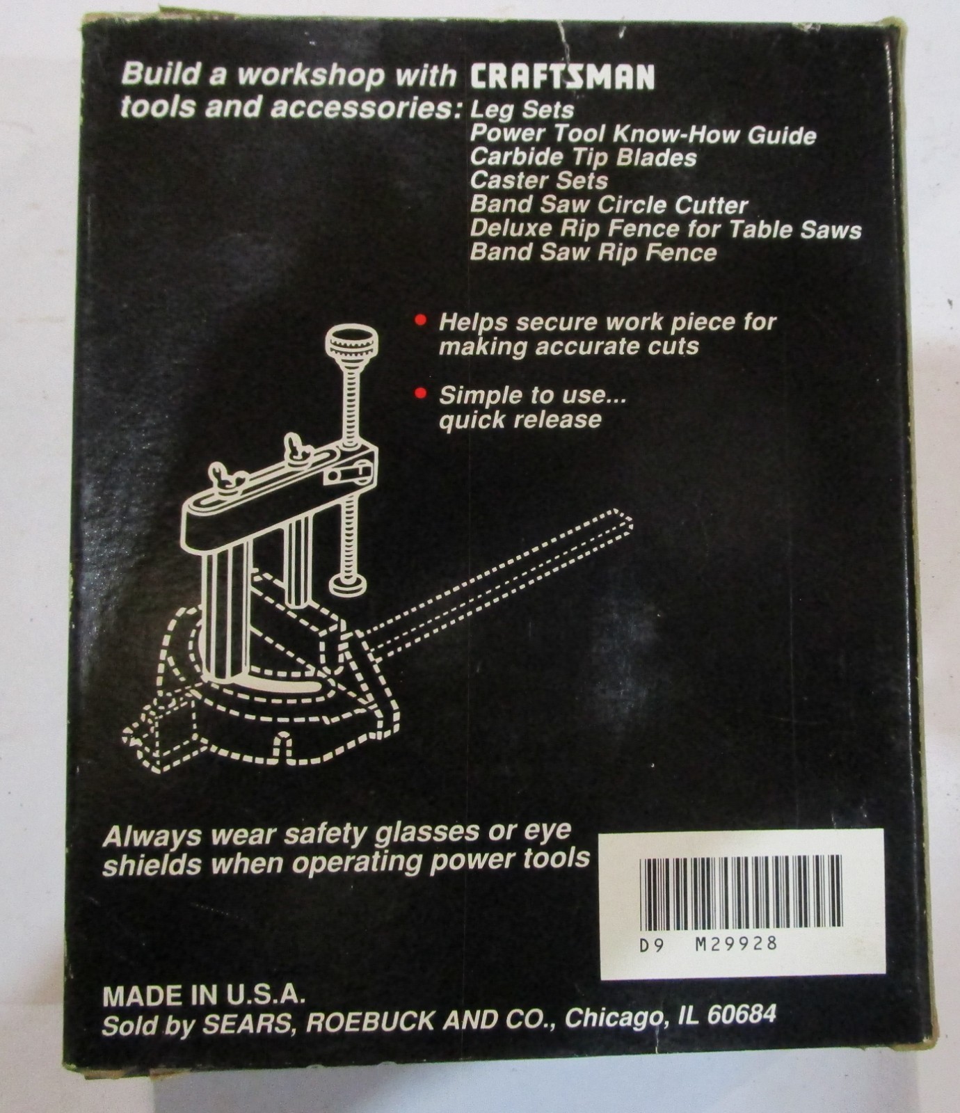 Craftsman Hold-Down Clamp Fits Most Craftsman Miter Gauges w/Instructions