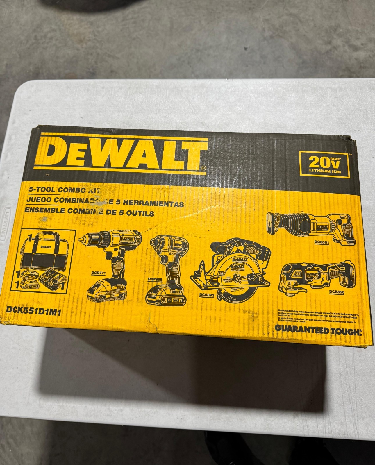 DEWALT DCK551D1M1 20V Cordless 5 Tool Combo Kit NEW SEALED
