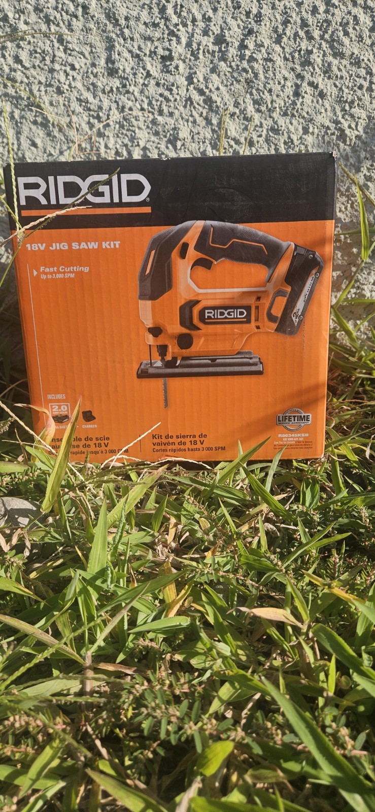 RIDGID 18V Cordless Jig Saw Kit with 2.0 Ah Lithium-Ion Battery and Charger