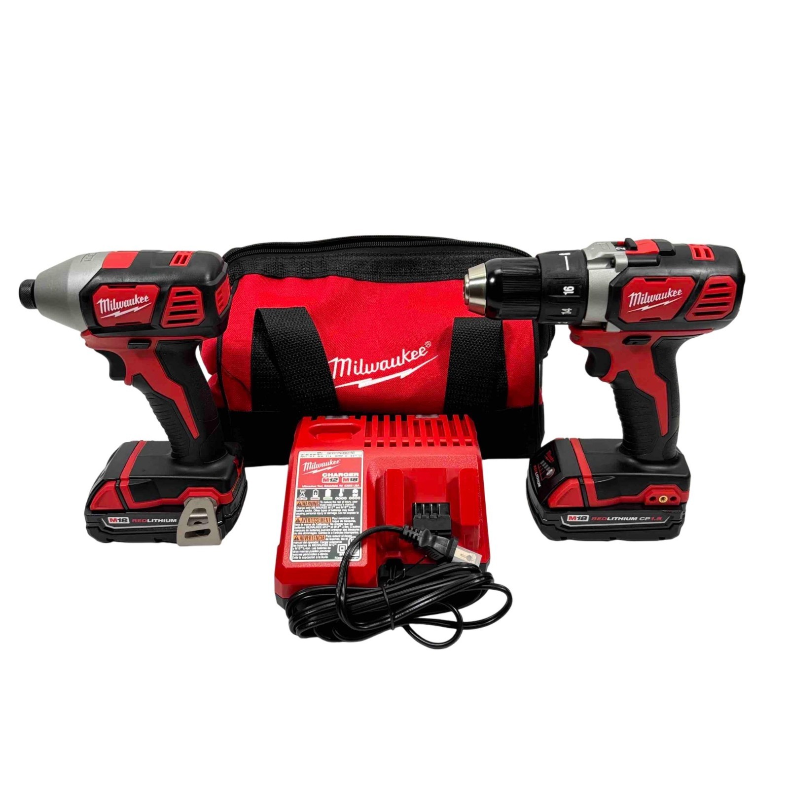 Milwaukee 2691-22 M18 Cordless Drill Driver / Impact Driver Combo Kit New/Sealed