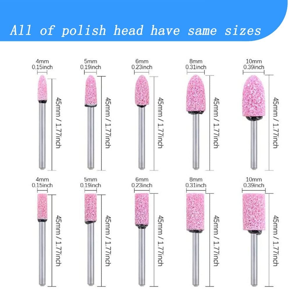 Luo Ke 100pcs Polishing Bits Buffing Wheels Set for Metal Glass Jewelry Dremel
