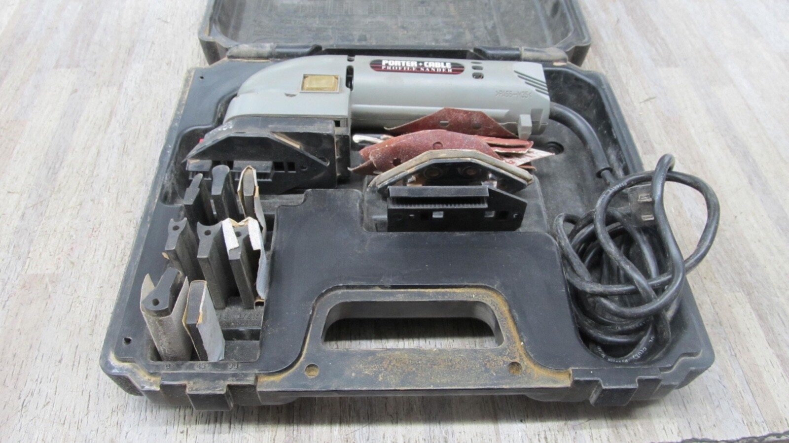 Porter Cable USA Profile Sander Model 444 W/ Original Case SOME ACCESSORY