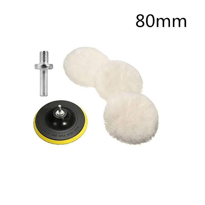 Universal Car Polish Pad 3/4inch For M10/M14 Soft Wool Machine Waxing Polisher