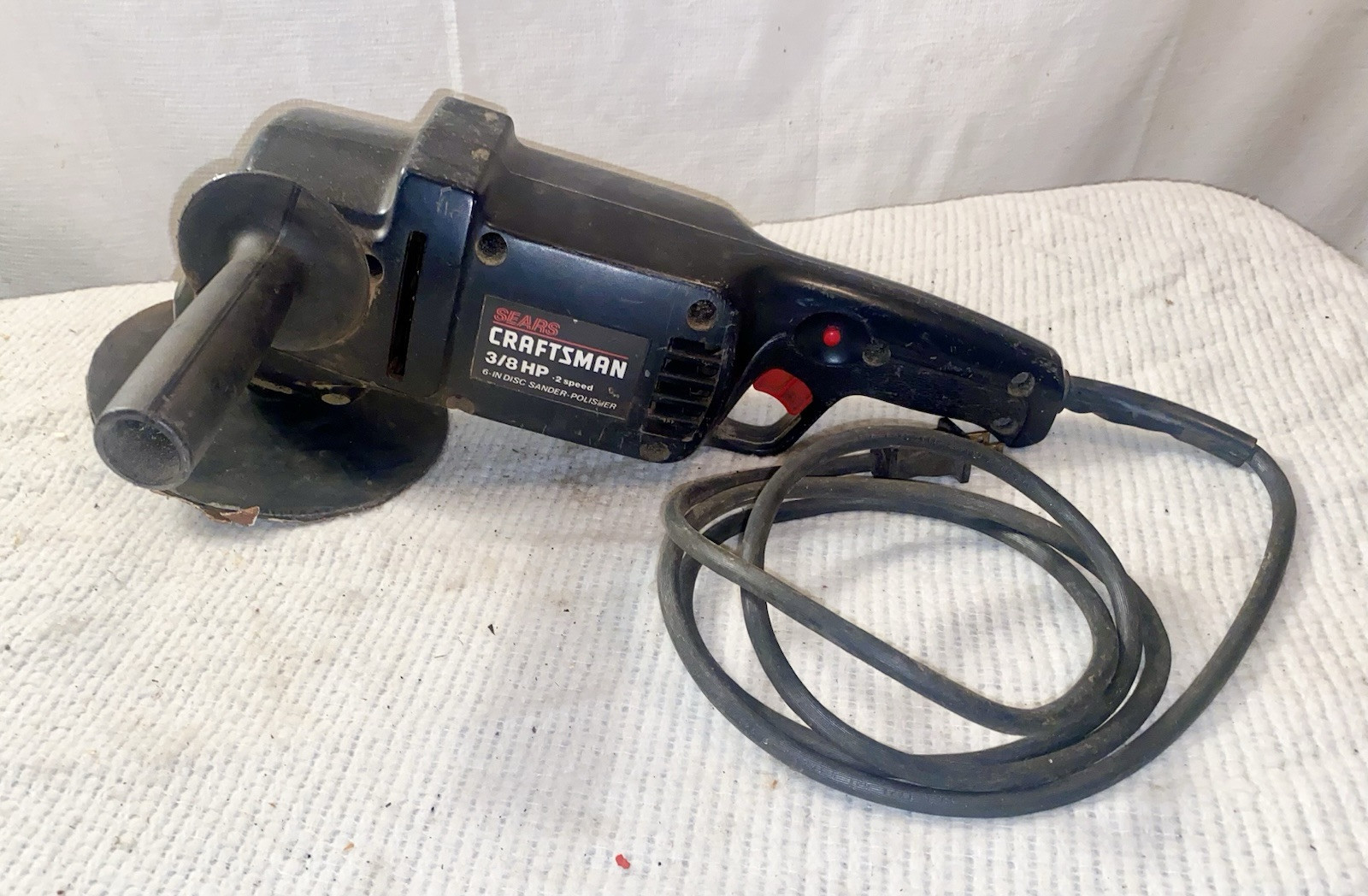 SEARS CRAFTSMAN 315.10520 – Vintage 6” Inch Disc Sander Polisher 3/8 HP 2 Speed