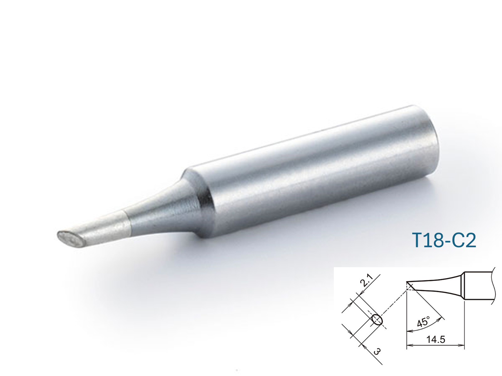 Hakko T18 Series C-Type Soldering Tip for FX-600/FX-8801, Choose from 15 pattern