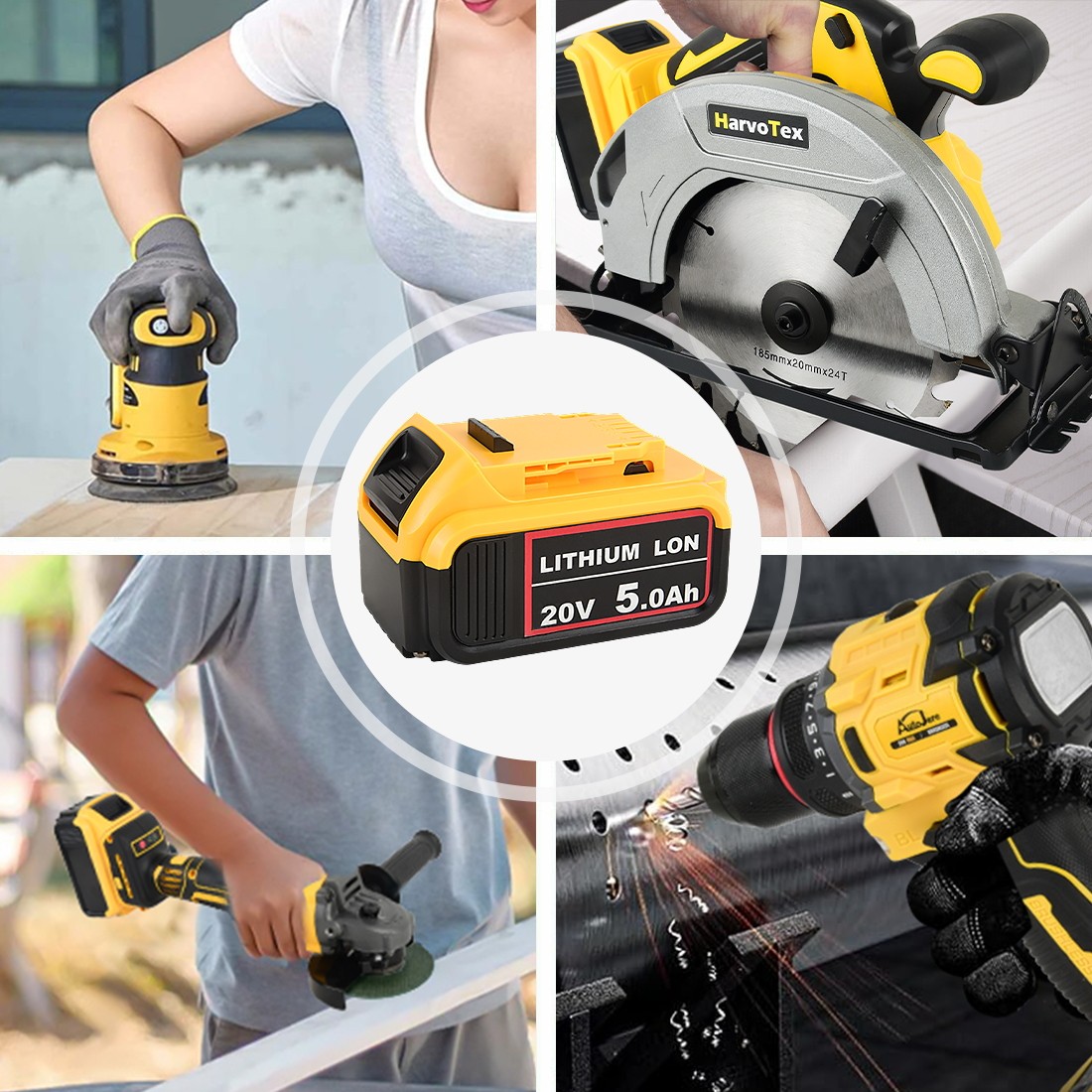 NEW For Dewalt DCB205 20 Volt 20v Max XR Li-Ion 5.0 AH Batteries