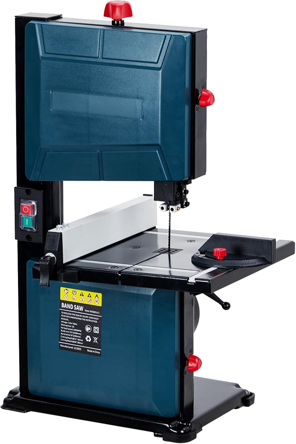 8&Prime; Benchtop Band Saw 3A & 1800RPM Adjustable Blade with Fence and Miter Gauge