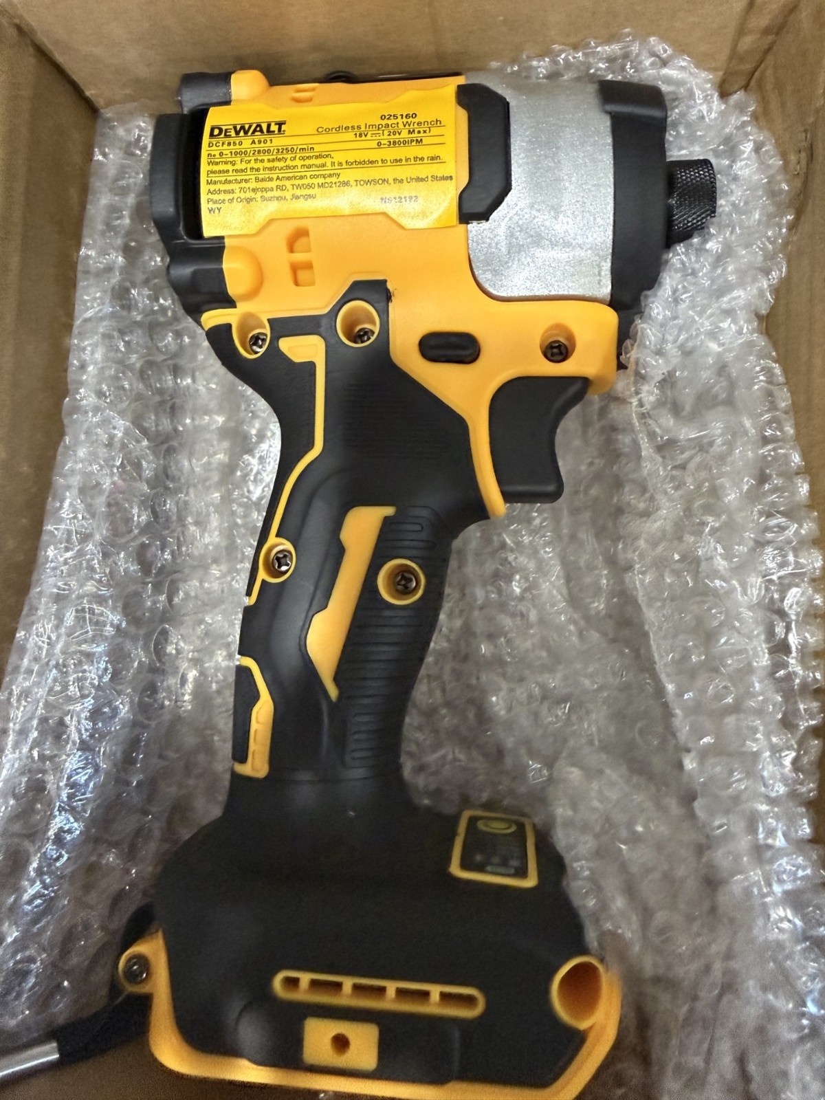 DEWALT DCF850 Impact Driver 20V Lithium Battery Brushless Drill Tool Only