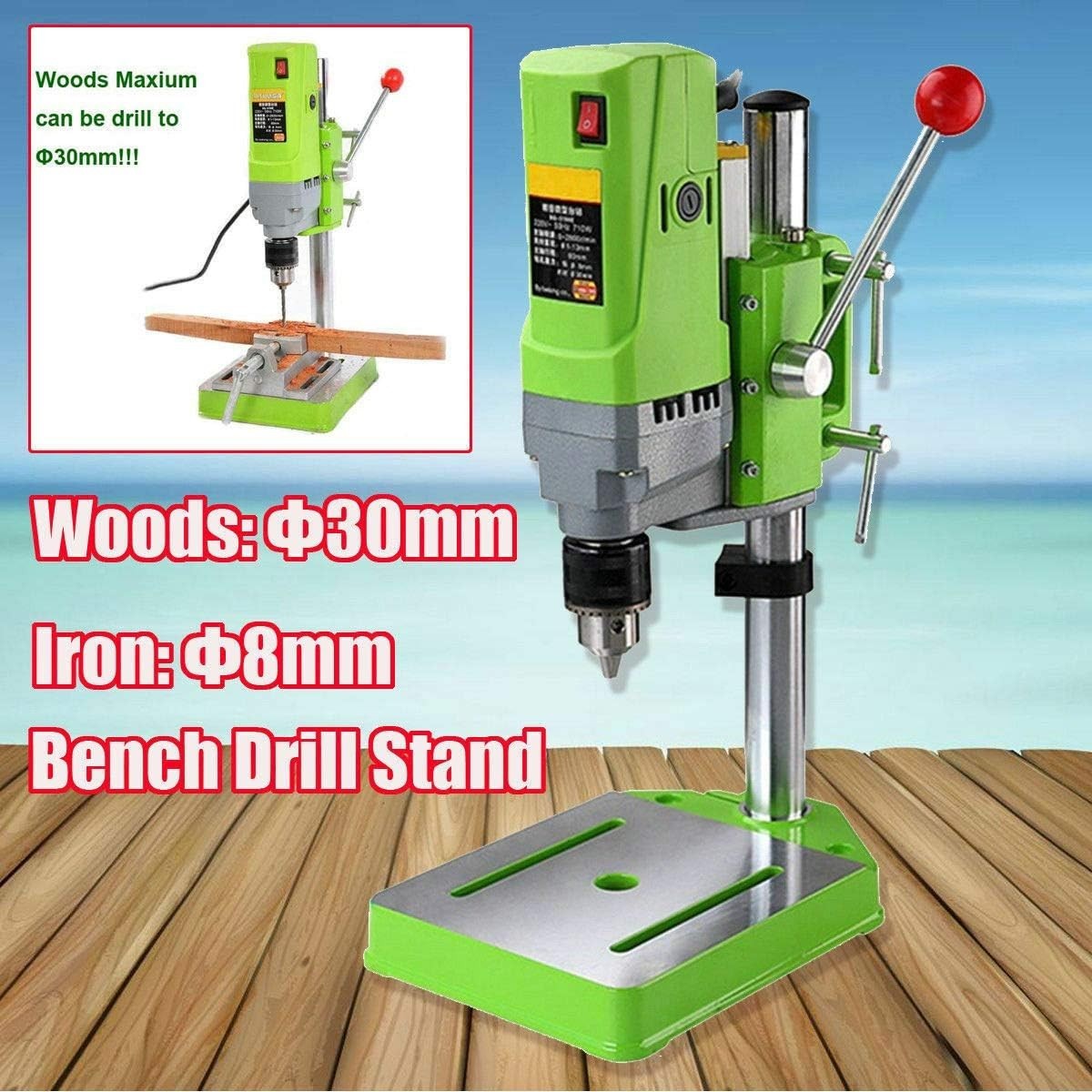 710W Mini Electric Bench Drill Press – 6-Speed Precision Drilling Machine