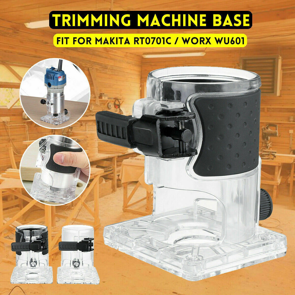 Wood Edge Trimming Machine Base Cover Adaptation For Makita RT0701C DRT50 3709