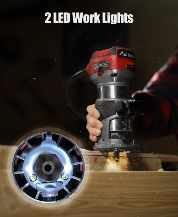 Router para Madera 1.25HP con 6 Velocidades y Kit de Accesorios. Nuevo