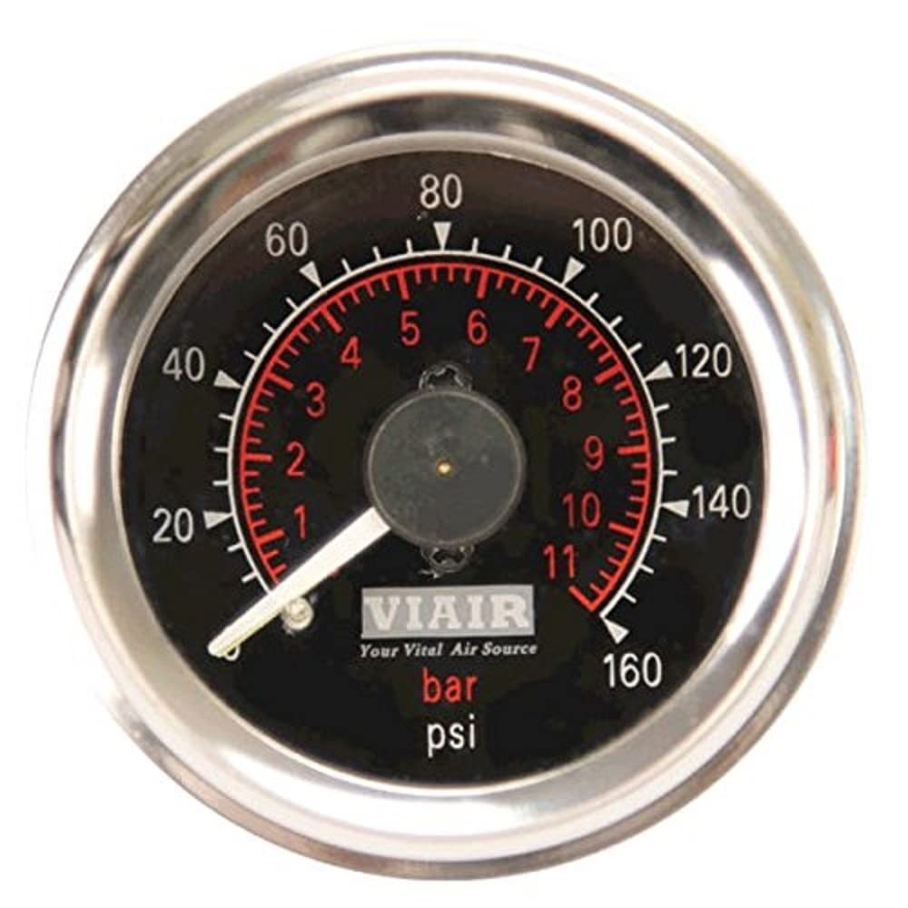 90082 Dual Needle Air Pressure Gauge 2 Inches White Dial for Air Ride Suspension
