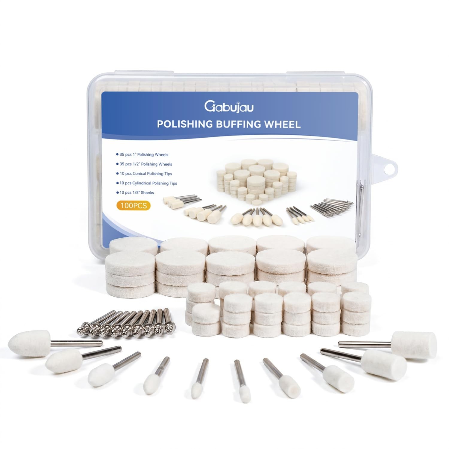 100PCS Polishing Buffing Wheel for Dremel Polishing Kit, Polishing Wheel for Dre