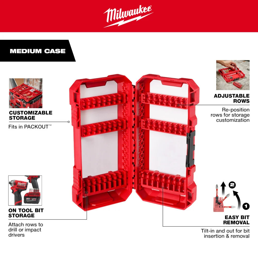 Milwaukee 48-32-5155 SHOCKWAVE Impact Duty Drill & Drive Set – 120 PC