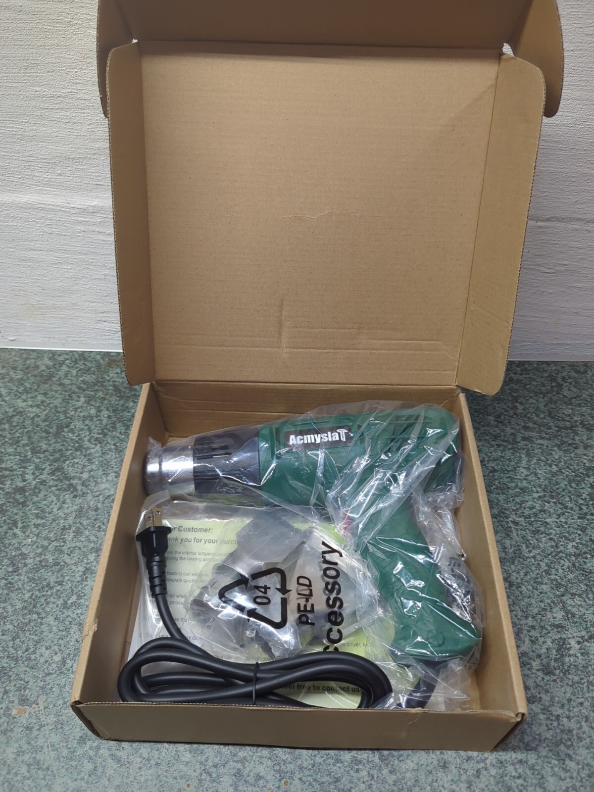 Acmyslat Green 1850 Watts 120 Volts Heat Gun With 4 Nozzles Model R003
