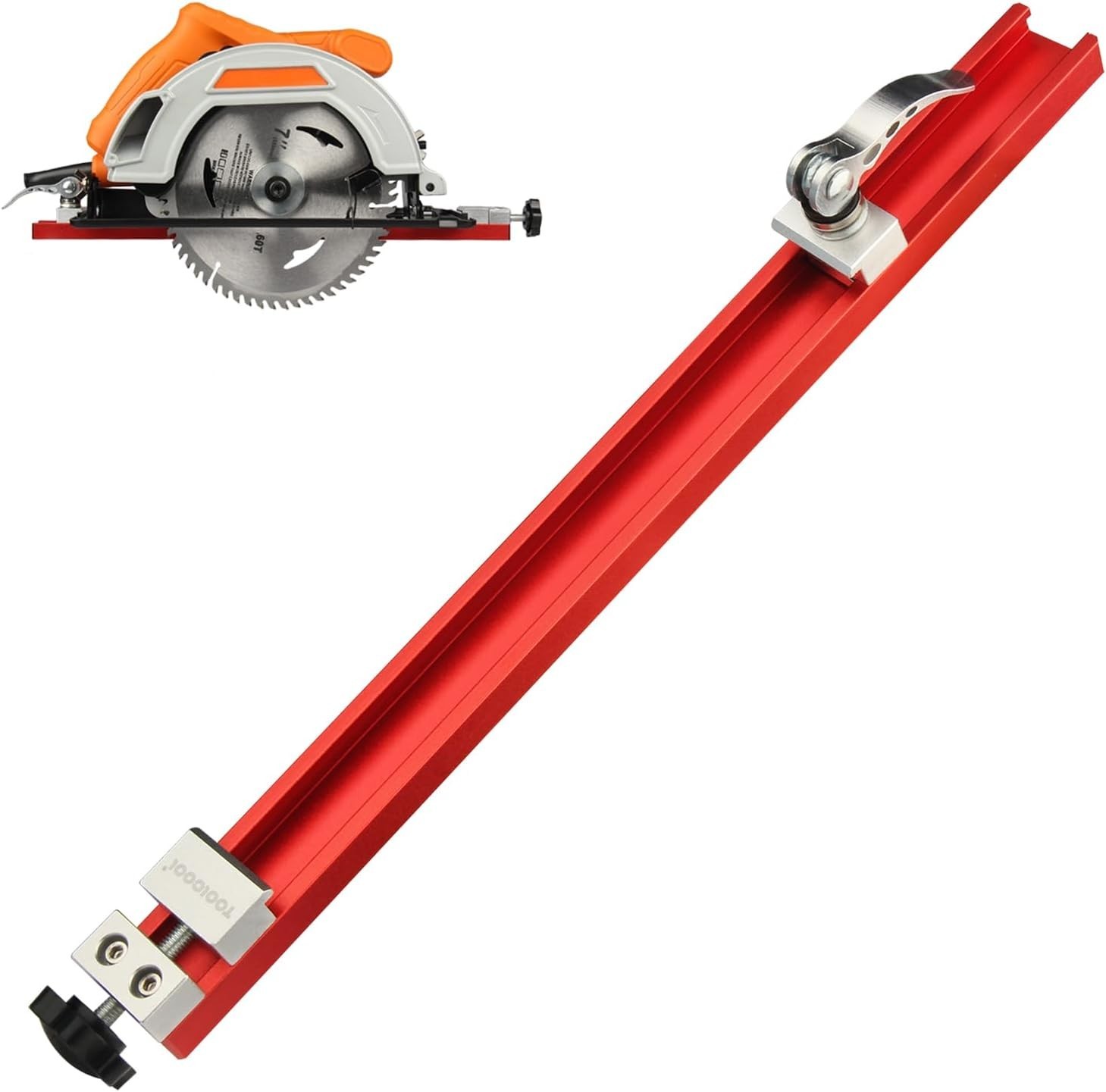 Circular Saw Guide Rail Aluminum Alloy Adjustable Cutting Guide Attachment Tool