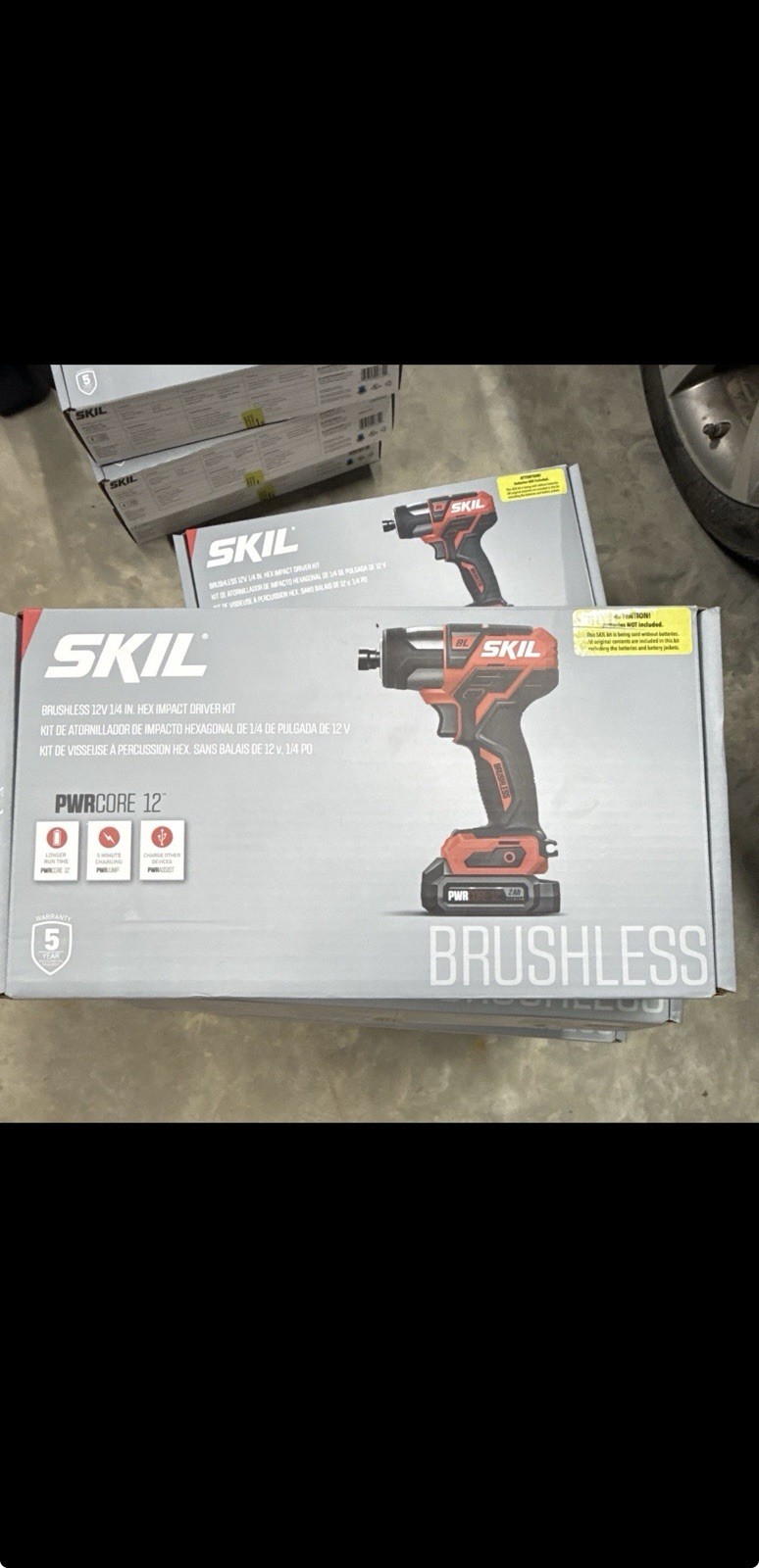 SKIL PWRCORE 12 Brushless 12V 1/4 In. Hex Impact Driver Kit w/ 2Ah Battery