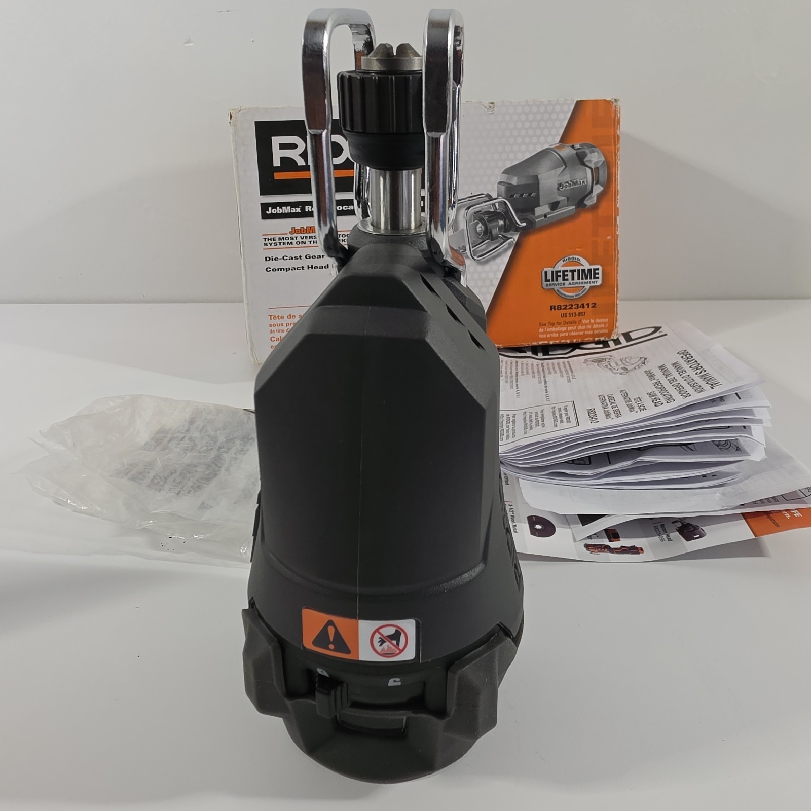 R8223412 Ridgid Reciprocating Saw Head, Black/Gray Plastic/Metal