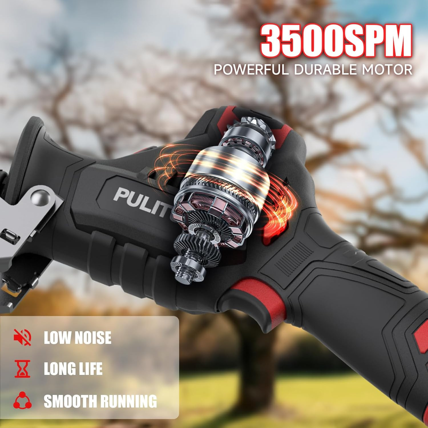 Cordless Reciprocating Saw, Speed 3000Spm，With Clamping Jaw, 2000 Mah Battery/ 1