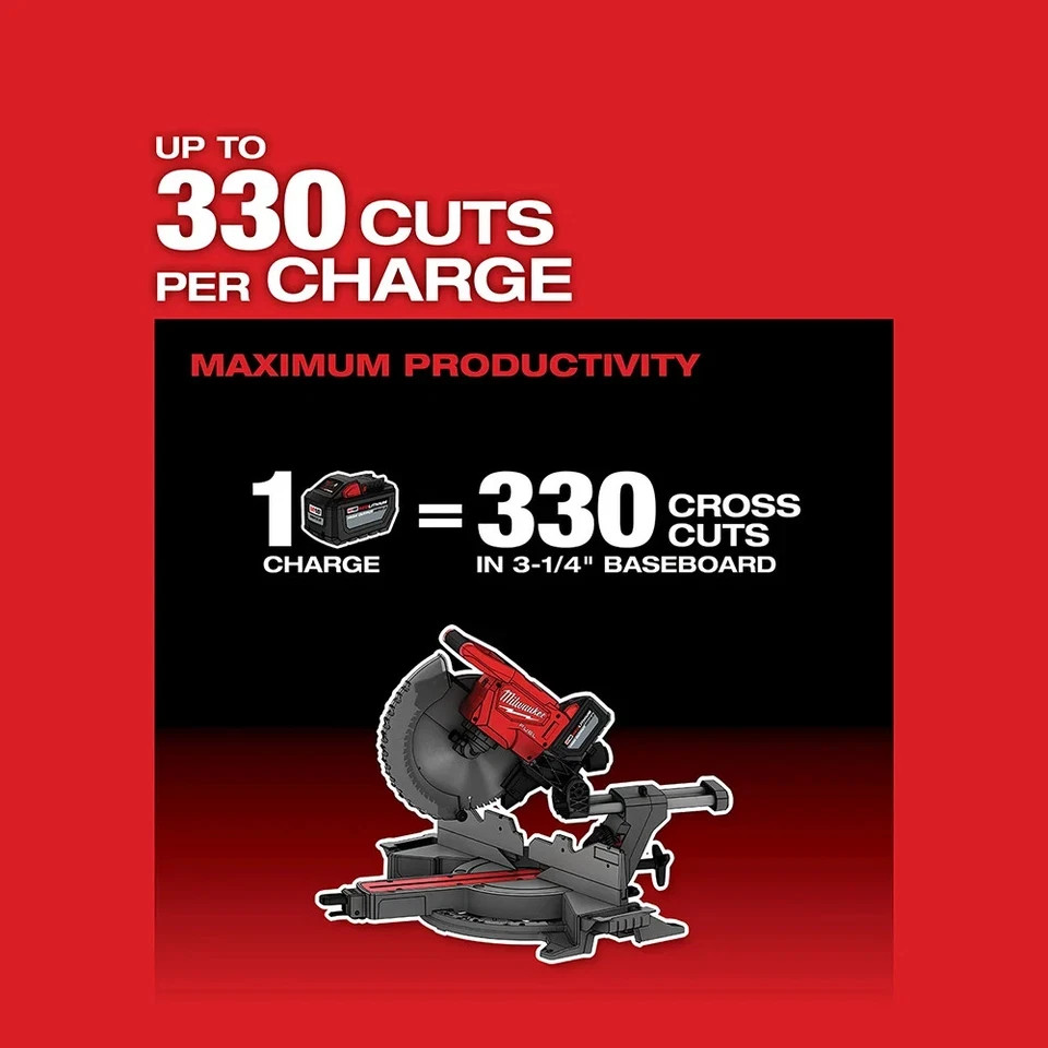 Milwaukee 2739-80 M18 18V 12&Prime; Cordless Miter Saw – Bare Tool – Recon