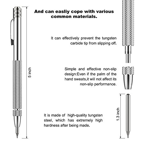 Tungsten Carbide Scriber Set 4 Pack 20 Tips Metal Glass Engraving 0.3mm Magnet