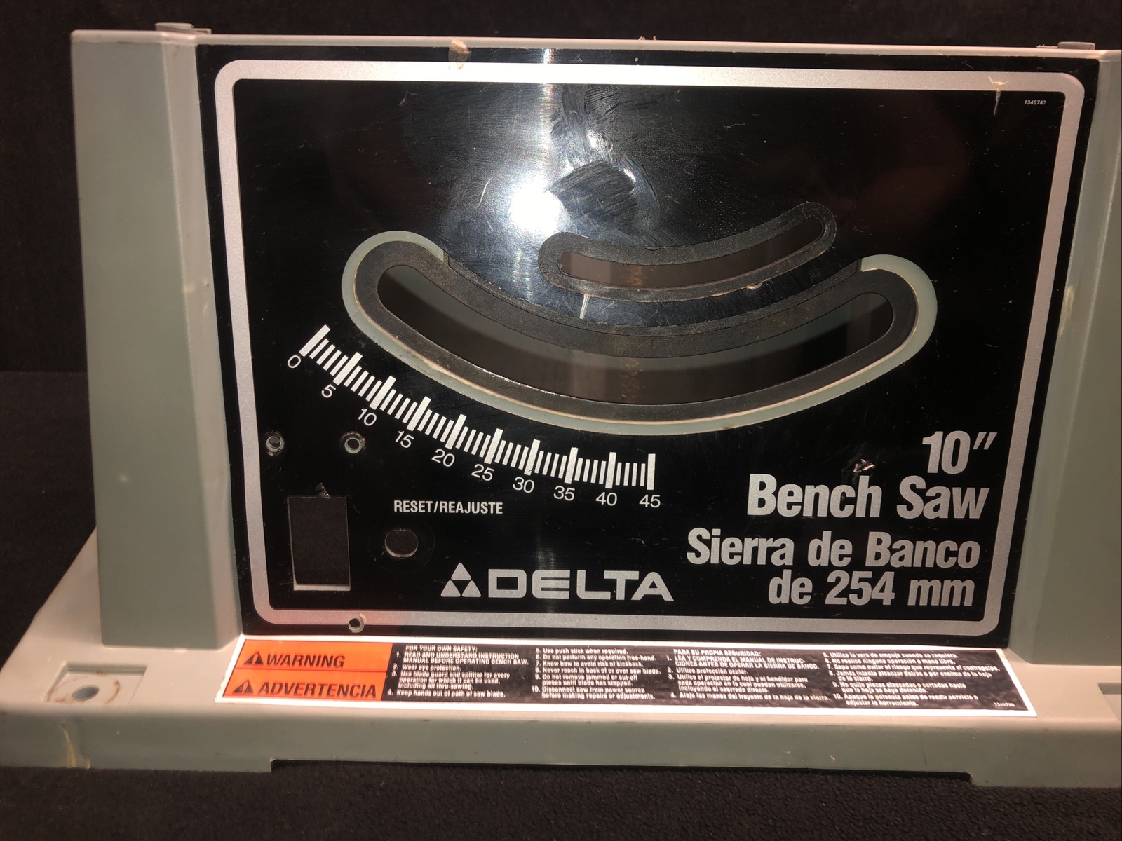 Delta Table Saw 36-540 Type 2 10&Prime; Bench Saw Shell Plastic Housing Body