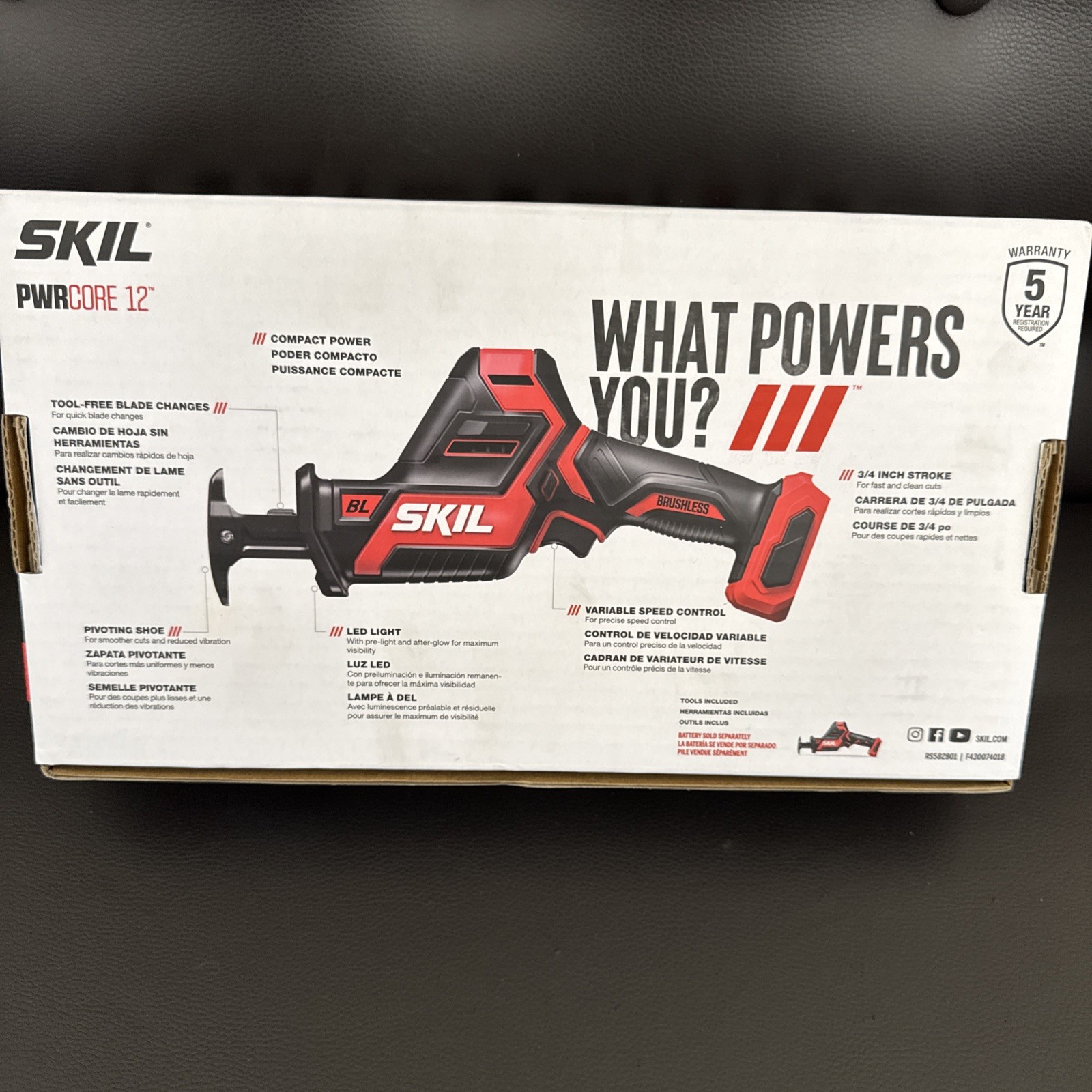 SKIL PWRCORE 12 Compact CORDLESS Variable Speed RECIPROCATING SAW 12v Tool-Only