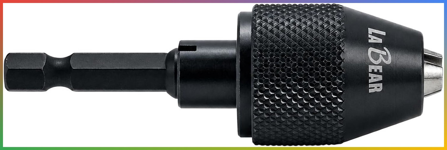 Keyless Drill Chuck 1.5-6mm 1/4 Hex Shank 3 Jaw Grip Tool Free For Cordless Scre
