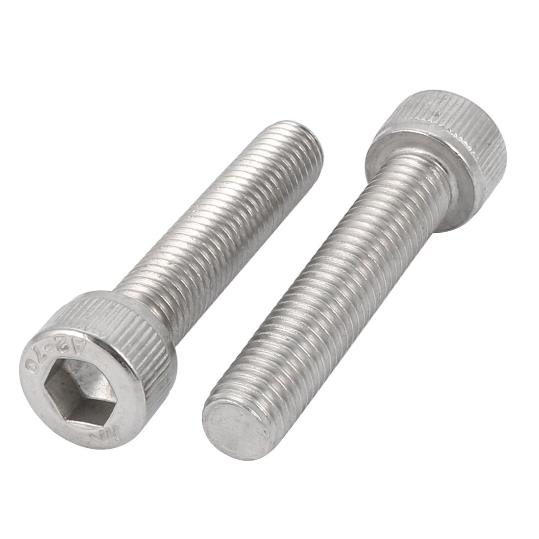 M10x50mm Stainless Steel Left Hand Thread Hex Socket Head Cap Screw Bolt 2pcs