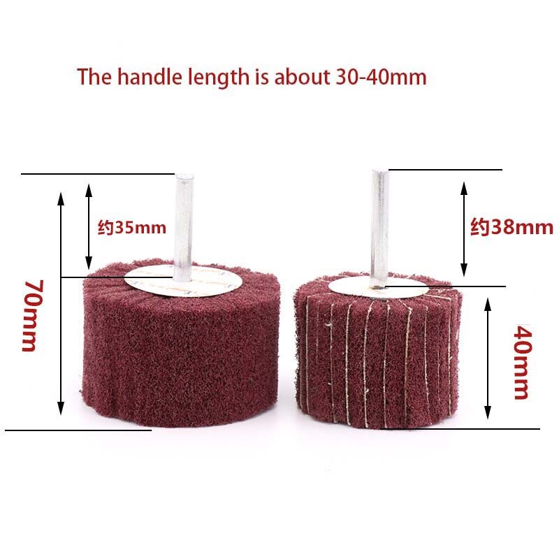 1/4&Prime; Shank Nylon Fiber Flap Wheel Polishing Sanding Mop Disc 25-100mm For Dremel