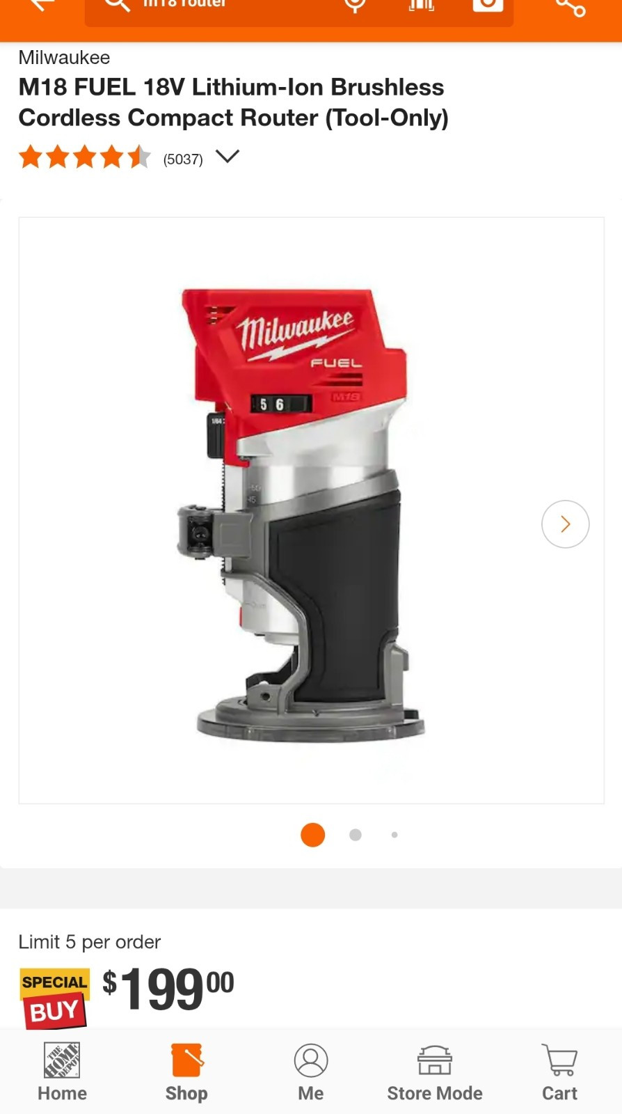⭐️NEW ⭐️ Milwaukee M18 FUEL 2723-20 Compact Router (2723-20)