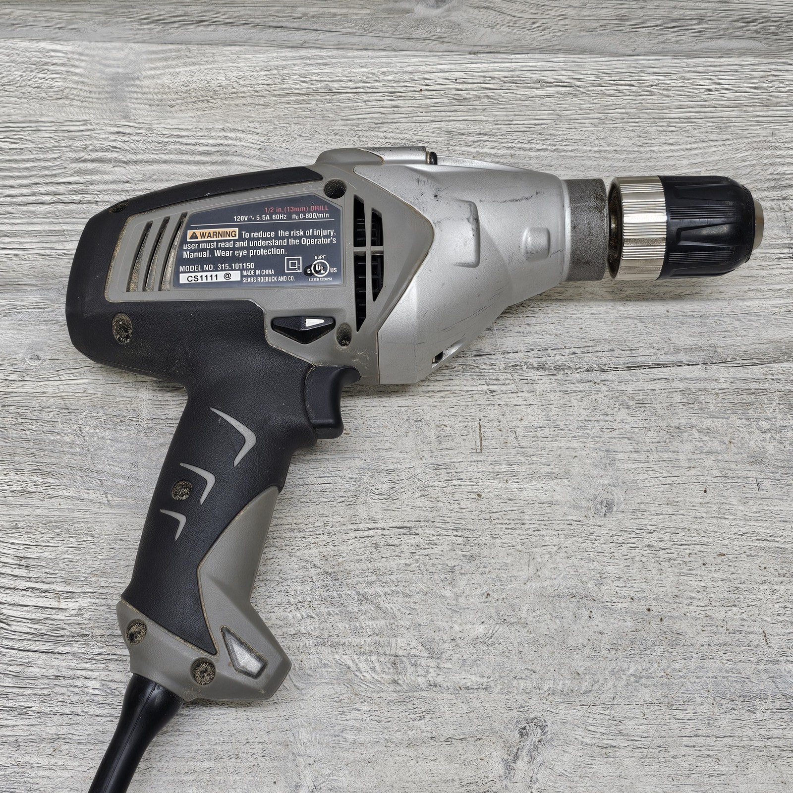Craftsman 315.101150 Corded 1/2 in. Drill 5.5A 800 RPM with Auxiliary Handle