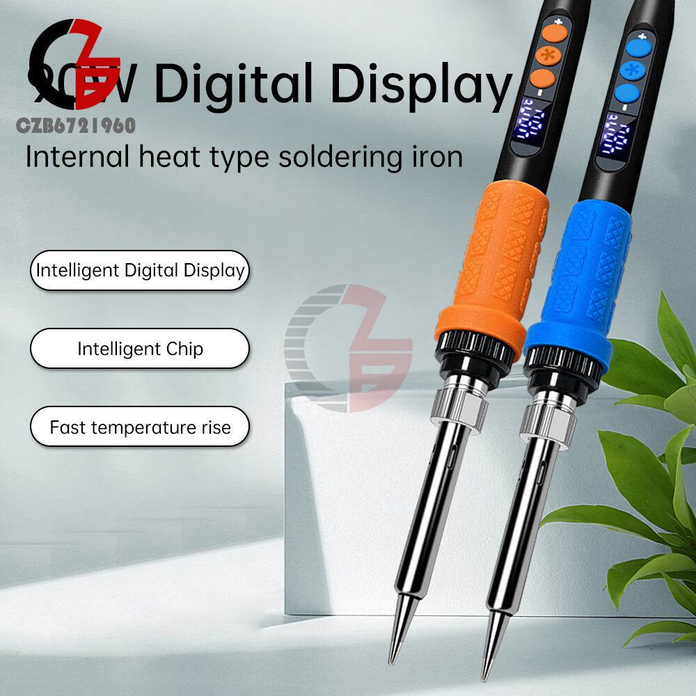 90W Soldering Iron Kit Electric LED Adjustable Temperature Soldering Iron tip