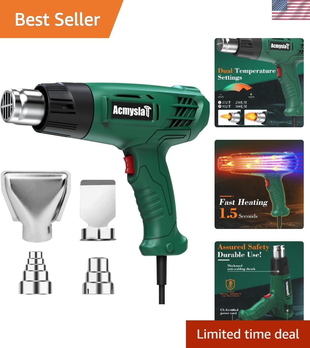 Durable Heavy-Duty Heat Gun with Safety Features – Perfect for Crafts & Repairs