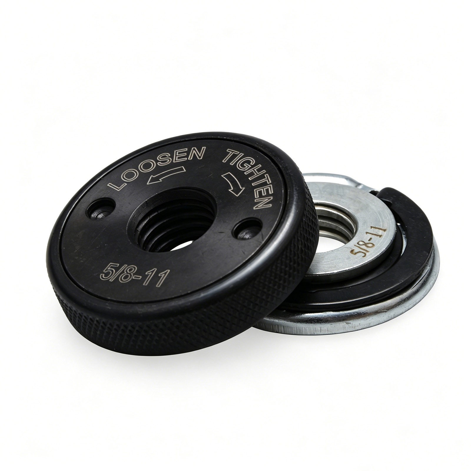 Angle Grinder Flange Nut Kit 5/8&Prime;-11 D-Ring & Knurled for Workshop Garage Use