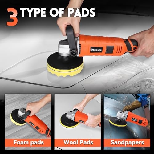 Powerful 7-Variable Speed Buffer Waxer – Rotary – 1000-3500 RPM