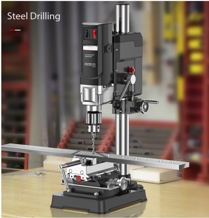 Small Household 220V High-Power Industrial-Grade Multifunctional Bench Drill