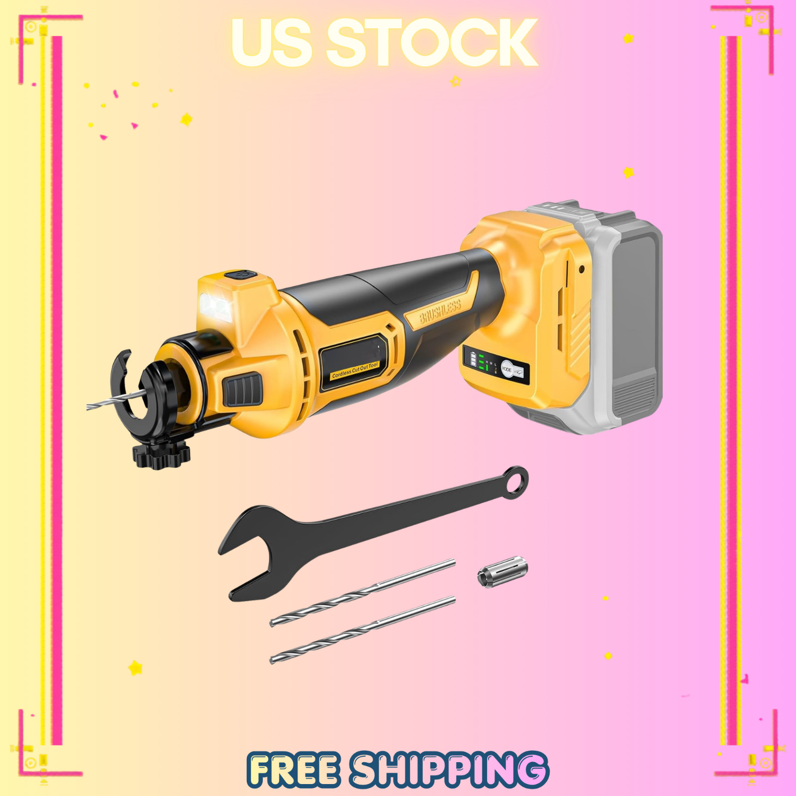 Cordless Drywall Cutting Tool Compatible with DeWALT Battery: Up to 30000