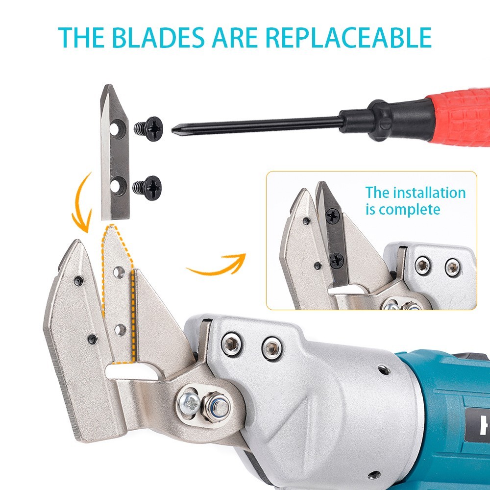 Electric Tin Snips, Sheet Metal Cutter Scissors 12V Heavy Duty Cutter Power Tool