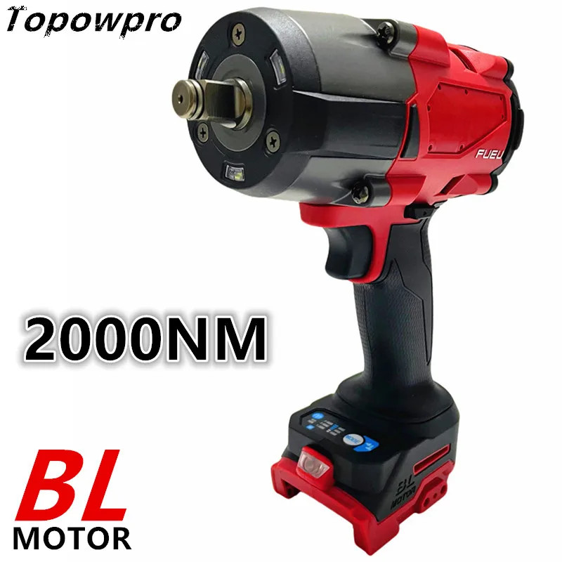 1/2 Inch Brushless Cordless Impact Wrench High Torque Repair Tool 18V