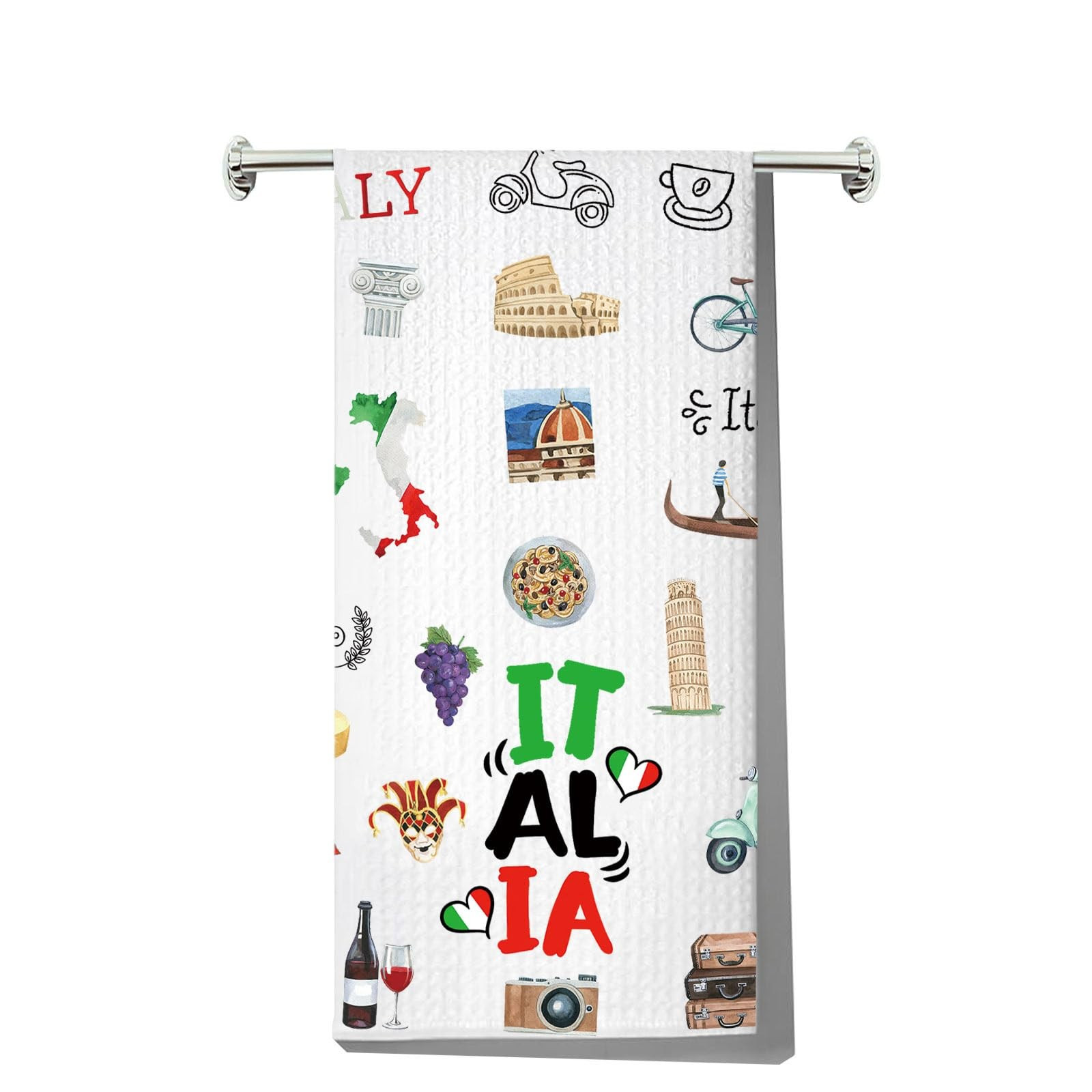 Italian Kitchen Towels Decor Food Chef Dishes Nonna Cloth Lover Italy Gift